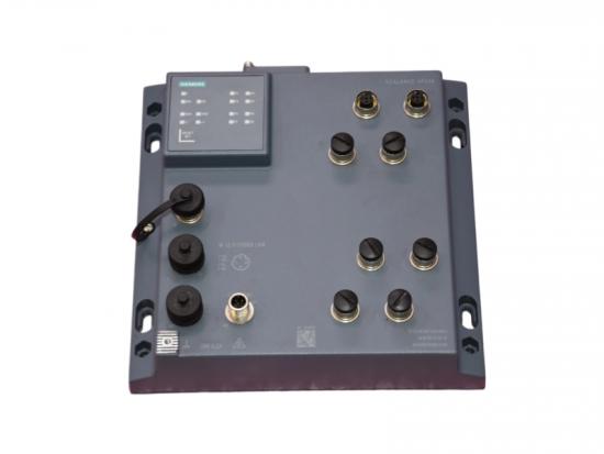 Siemens 6GK5208-0HA00-2AS6 IP65 industrial network switch with M12 ports