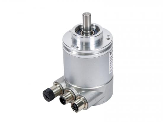 Siemens 6FX2001-5QN25 30-bit PROFINET encoder with 10 mm shaft and M12 connections