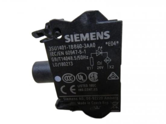 Siemens 3SU1401-1BB60-3AA0 white 24 V spring-terminal LED module