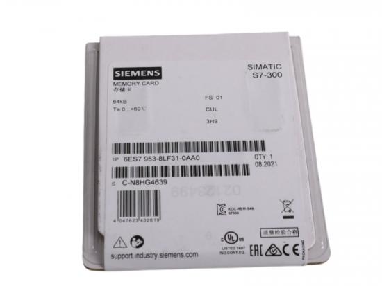 Siemens 6ES7953-8LF31-0AA0 64 KB Flash Memory Card for S7-300 C7 and ET 200
