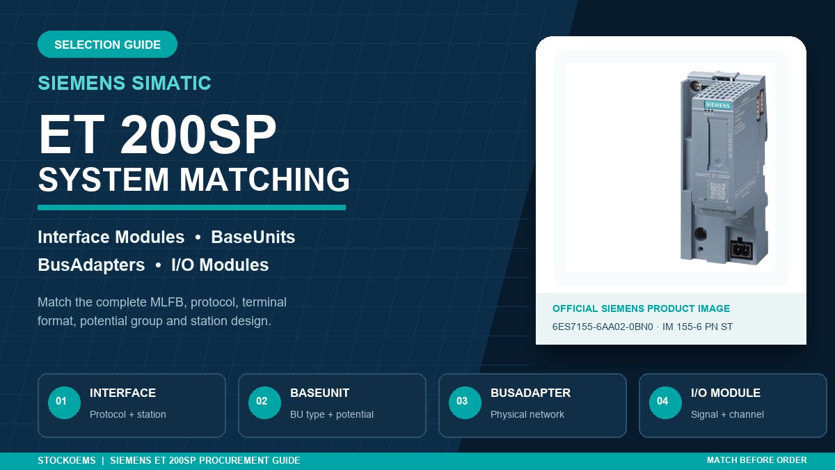 Siemens SIMATIC ET 200SP Selection Guide: How to Match Interface Modules, BaseUnits, BusAdapters and I/O Modules
