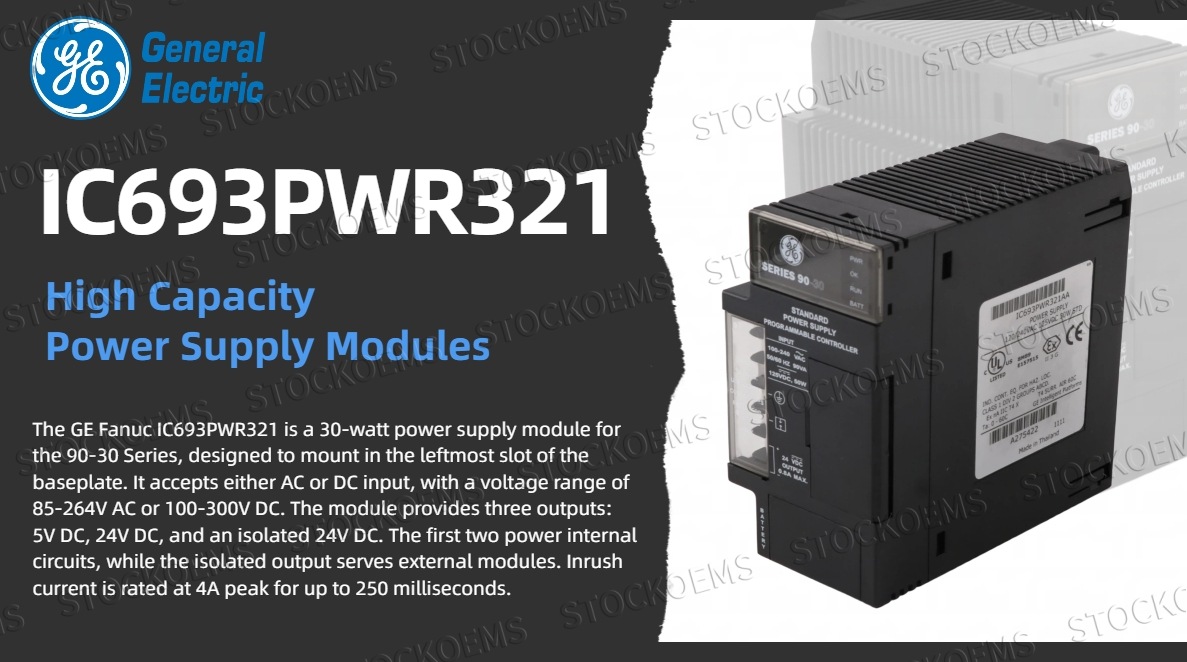 IC693PWR321 Standard Power Supply – Built for Flexibility and Dependability