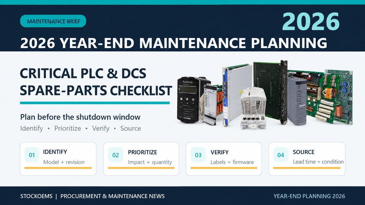 2026 Year-End Maintenance Planning: Critical PLC and DCS Spare-Parts Checklist